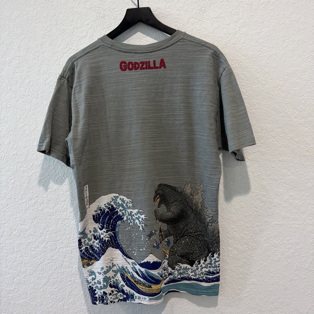 Godzilla Gray Printed Tshirt Toho Japan Size Xxl Cotton